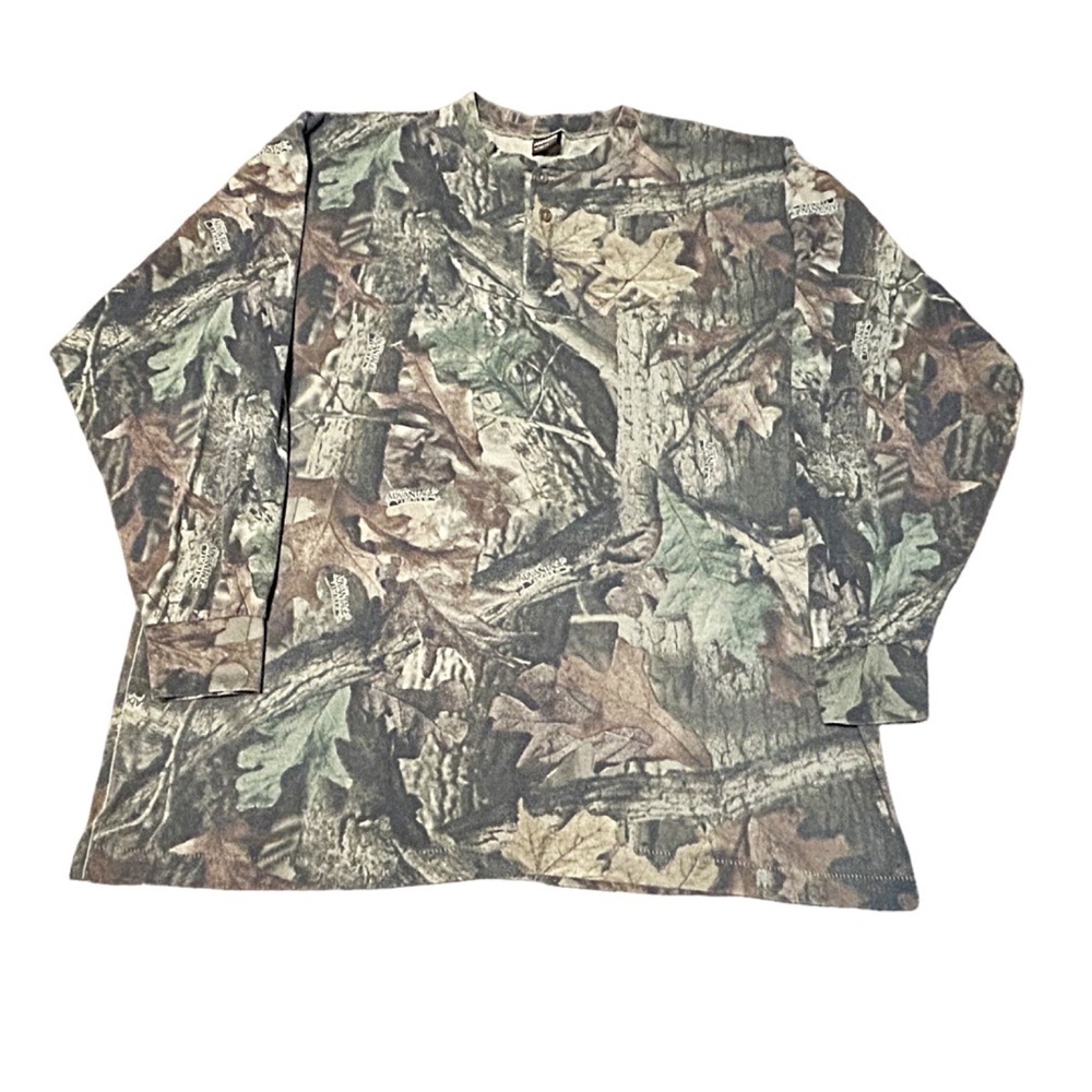 Vintage 90s Ranger 2XL RealTree Advantage Timber Camo Henley USA